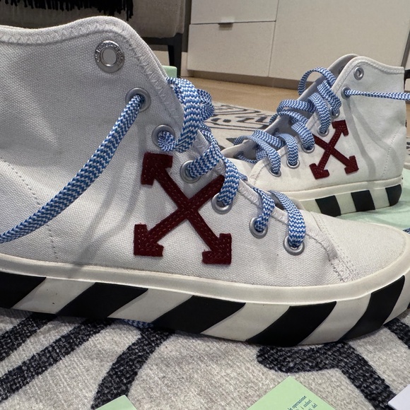 *SOLD* Off-White Vulcanized High Top Sneakers - Picture 2 of 8